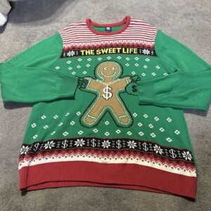 Route 66 The Sweet‎ Life Green Red Ugly Christmas Sweater Men's 2xl